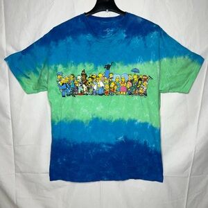 The Simpsons Universal Studios Blue Tie-Dye T-Shirt